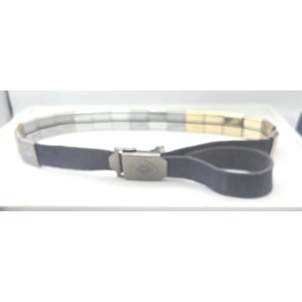 Vintage BSA Cub Scout Blue Web Belt Loaded with Metal Academics Sports Loops